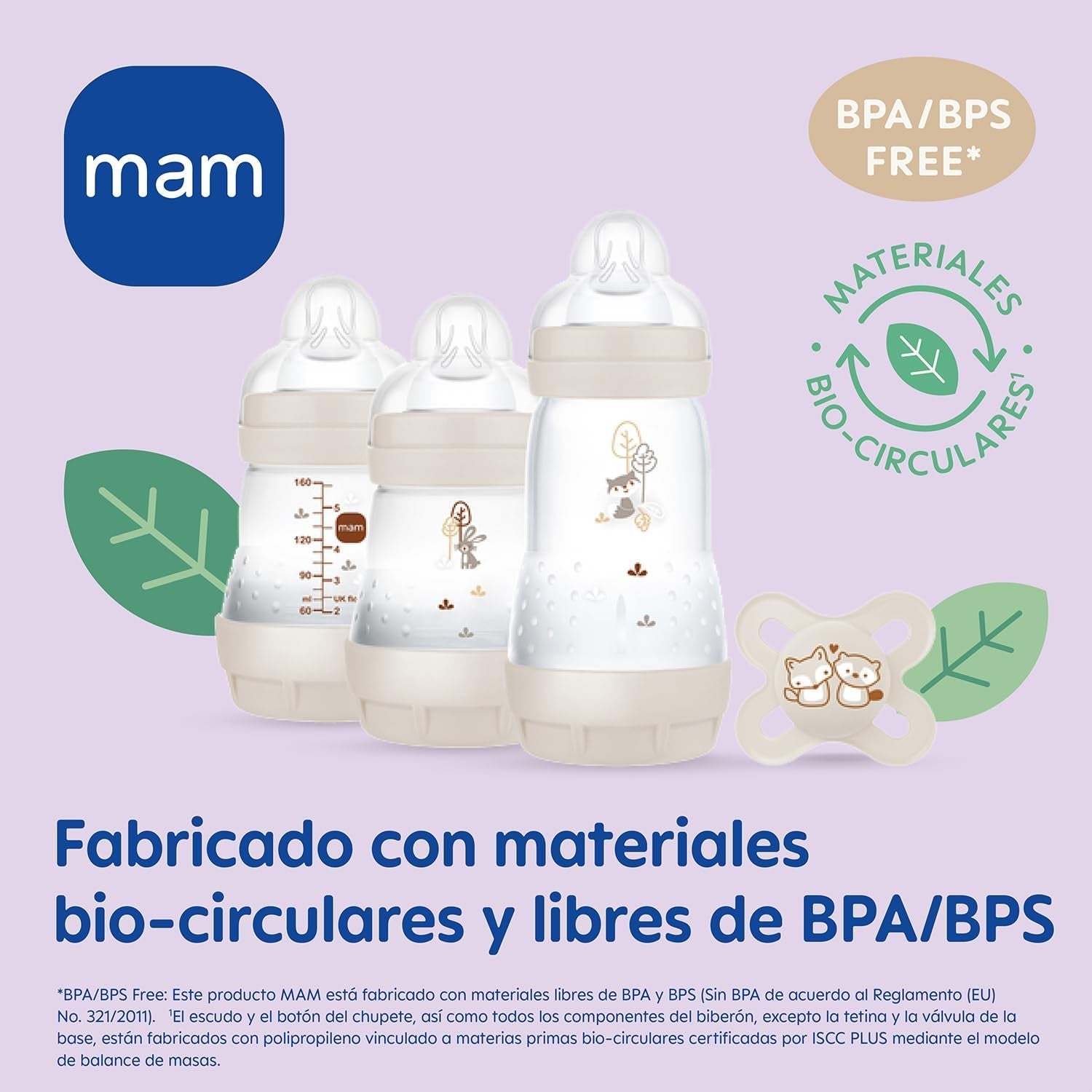 MAM Newborn Set, Cadeauset, bestaande uit: 2 x Anti-Krampjesfles 160 ml, 1 x Anti-Krampjesfles 260 ml, 1 x Originele Start Fopspeen, 1 x Broche voor speen, vanaf 0 maanden, Neutro