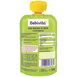 Kiwi Bananen in Appel Quetschie (6 x 120g), ohne Zuckerzusatz, glutenvrij, ideaal voor tussendoortjes en zelfbedieningssnacks