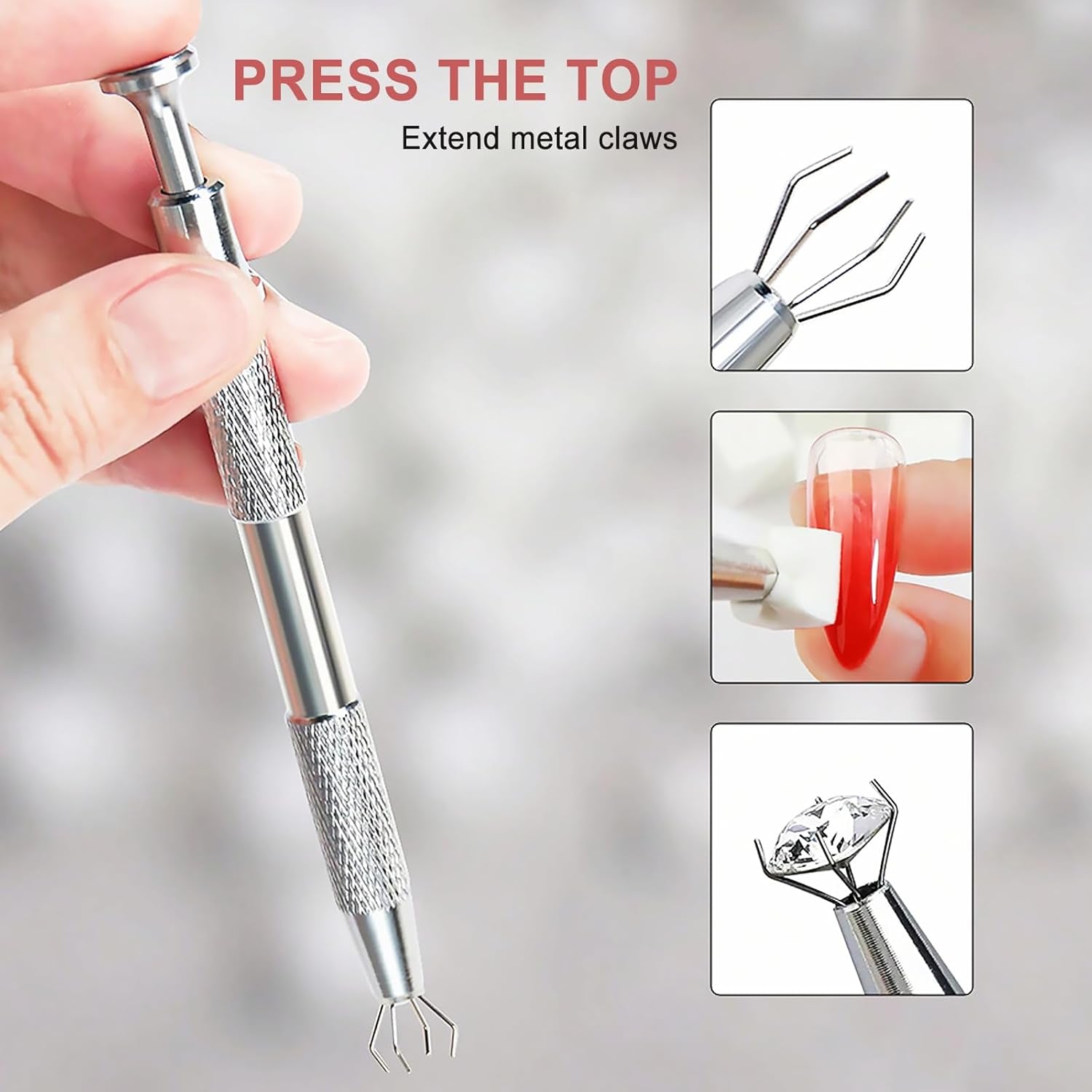 Qufiiry 200 Stück Nail Art Schwämme Mit Metallgreifer, Nagelkunst Schwammpinsel, Maniküre Zubehör Für Nägel, Um Eine Varavländ Von Gradient Nail Art Patterns To Create (wit)