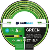 Tuinslang Cellfast GREEN ATS2, duurzaam, flexibel, 5-laags, ATS2 kruisvlecht, UV- en algenbestendig, zware metalen vrij, 30 bar, -20/+60°C korte termijn, 3/4", 20m