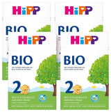 HiPP 2 Biologische opvolgmelk (4 x 600 g), na 6 maanden, met Omega-3 (DHA, ALA), calcium en eenvoudig te bereiden biologisch zetmeel, van de beste biologische kwaliteit