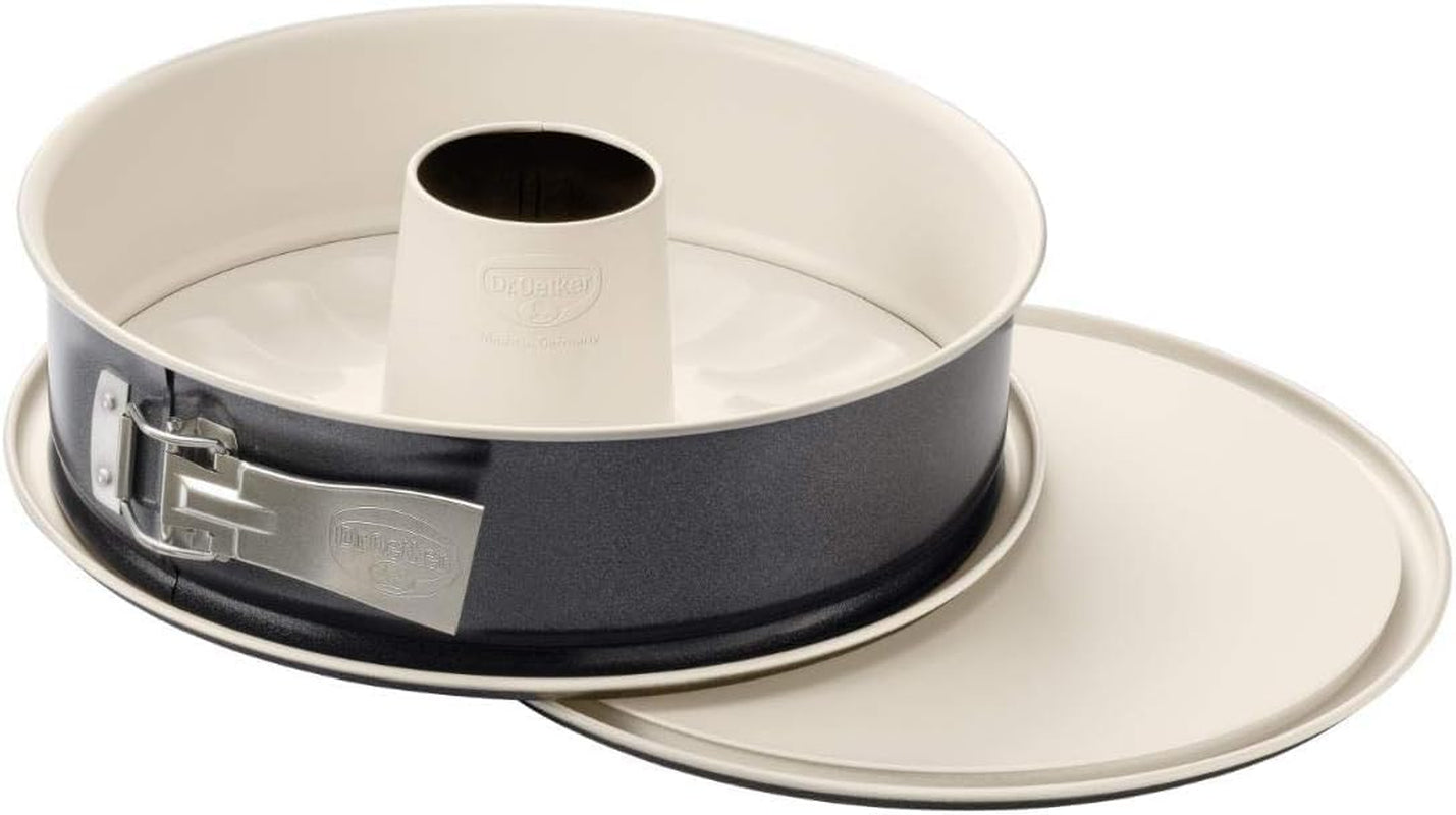Dr. Oetker Gugelhupfform Ø 22 Cm BACK-TREND, Backform Für Gugelhupf, Runde Bundform Aus Stahl Mit Keramisch Verstärkter Antihaft-Beschichtung (Farbe: Creme/Anthrazit), Menge: 1 Stück Vormen en bakplaten Naty Shop Springform 26Cm 2 Boden