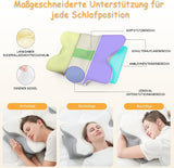 Ergonomisch cervicaal nekkussen van traagschuim met afneembare wasbare hoes voor orthopedische slaap, nekpijn en buikpijn (55X35X13 Cm) Naty Shop Cervicale orthopedische kussens