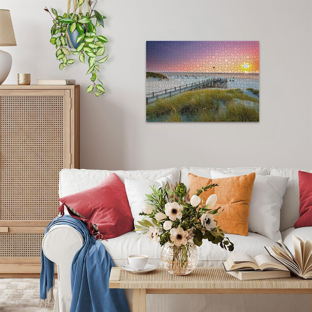Ravensburger Puzzel 12000690 - Zonsondergang boven Amrum - Puzzel van 1000 stukjes voor volwassenen en kinderen vanaf 14 jaar, Noordzeestrandpuzzel Puzzel Naty Shop