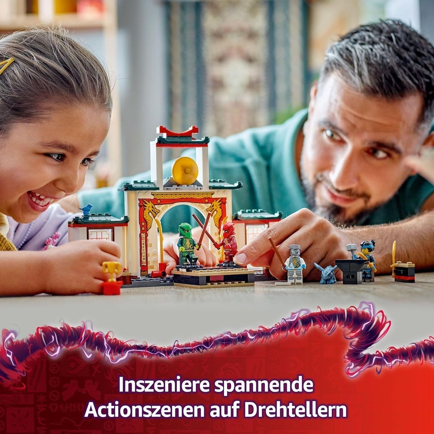 LEGO NINJAGO Spinjitzu Ninja Tempel - Speelset met 4 minifiguren en 1 drakenfiguur - Bouwset - Kerst- of verjaardagscadeau voor jongens en meisjes vanaf 4 jaar 71831 Bouwsets Besuche den LEGO-Store