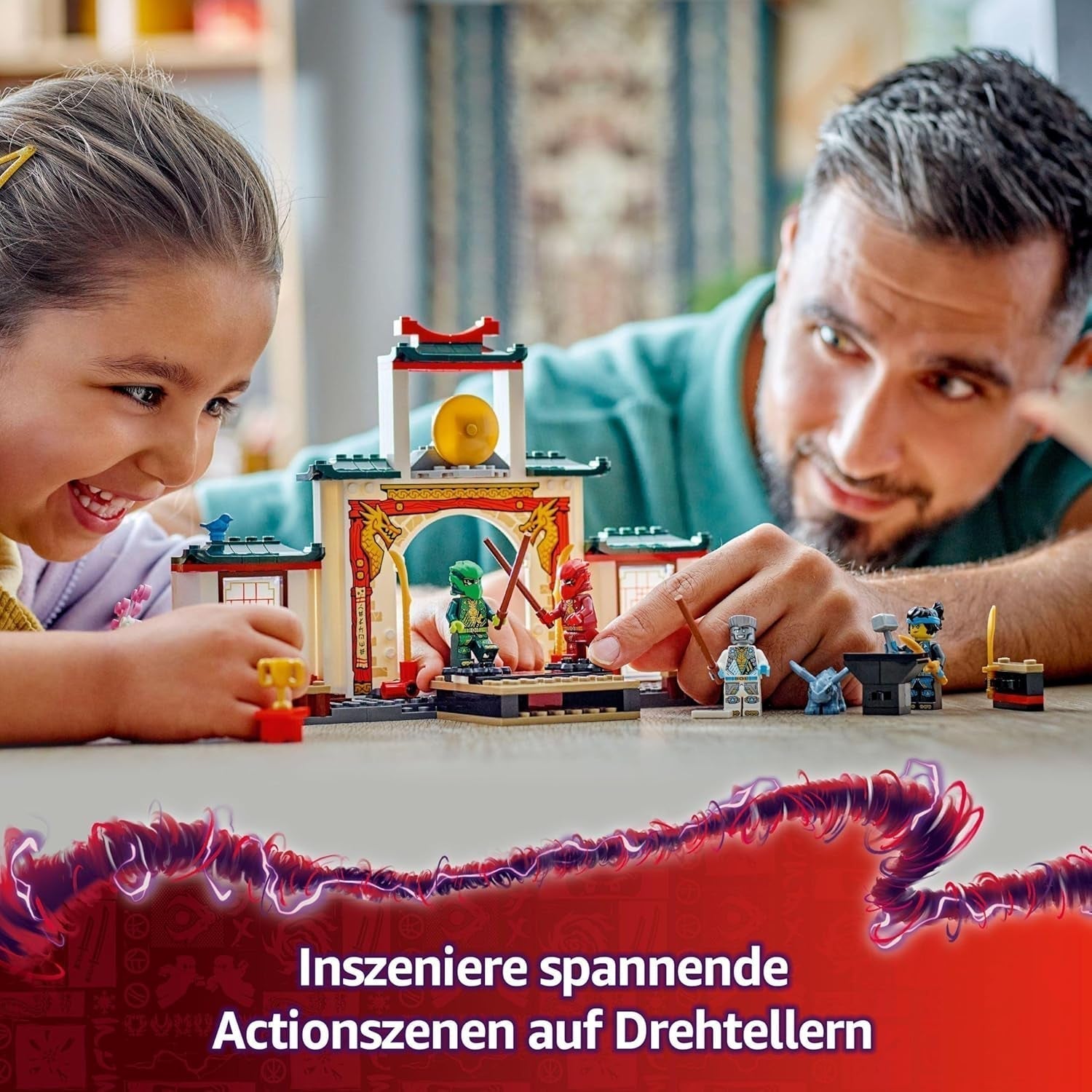 LEGO NINJAGO Spinjitzu Ninja Tempel - Speelset met 4 minifiguren en 1 drakenfiguur - Bouwset - Kerst- of verjaardagscadeau voor jongens en meisjes vanaf 4 jaar 71831 Bouwsets Besuche den LEGO-Store