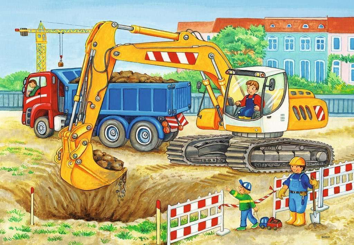 Ravensburger Puzzel voor kinderen - 07616 Bouwplaats en boerderij - Puzzel voor kinderen vanaf 3 jaar, met 2X12 stukjes Puzzel Naty Shop