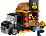 LEGO City Burger Truck-bouwset met speelgoedauto voor 5-jarigen, minifiguur van een foodtruck en accessoires, leuk cadeau voor jongens en meisjes 60404 Bouwsets Besuche in LEGO-Store