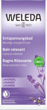 WELEDA BIO, gezondheidsbad met natuurlijke cosmetica met echte lavendelolie om de zintuigen te kalmeren en voor een goede nachtrust, 200 ml Douche en bad Naty Shop
