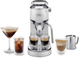 De'Longhi Dedica Style EC 685.B - Espressomachine met portafilter, espressomachine met professionele melkopschuimer, slechts 15 cm breed, voor gemalen koffie of ESE-capsules, 1 l watertank, zwart