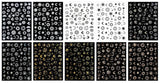 JMEOWIO Nagelsticker Mond Stern Sonne 10 Blatt Nail Art Sticker Selbstklebend Nagelaufkleber Bunt Decoratie Nageldesign Zubehör