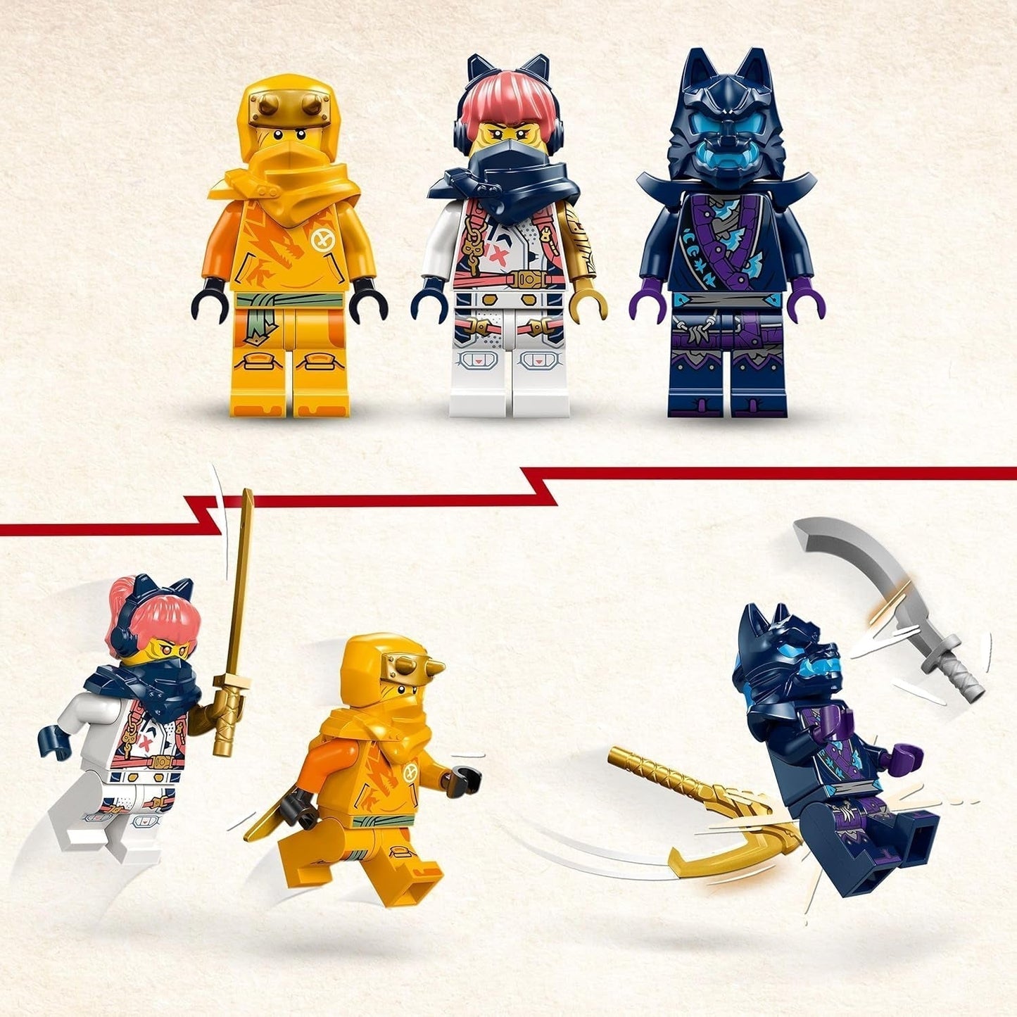 LEGO NINJAGO Riyu de babydraak Draakspeelgoed met 3 minifiguren, bouwbaar ninjaspeelgoed voor jongens en meisjes van 6 jaar oud, cadeau boordevol actie voor kinderen 71810 Bouwsets