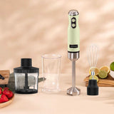 Cecotec Stabmixer Power Retrogreen 1200MAX Cream&Crush, Maximalleistung 1200 W, Crossblades-technologie, 2 snelheden, Zubehörset Spülmaschinenfest, Spritzschutzhaube Kitchen Naty Shop