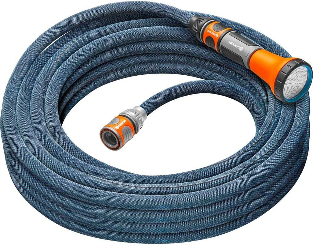 Gardena Liano Xtreme 1/2 inch set, 15m: Extreem robuuste textiel tuinslang met lichtgewicht, weerbestendige PVC binnenslang (18465-20)
