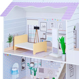 Teamson Kids Olivia's Little World gigantisch poppenhuis met 16 poppenaccessoires, houten poppenhuis met meubilair, 3 verdiepingen, 30 cm poppenhuis voor kinderen, vanaf 3 jaar