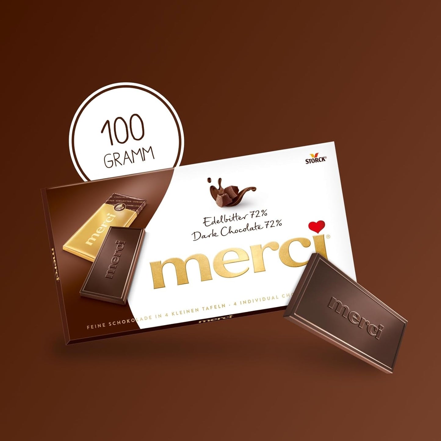Repen pure chocolade 72% – 5 x 100 g – De fijnste vierkantjes pure chocolade – Chocolade verpakt in goudfolie