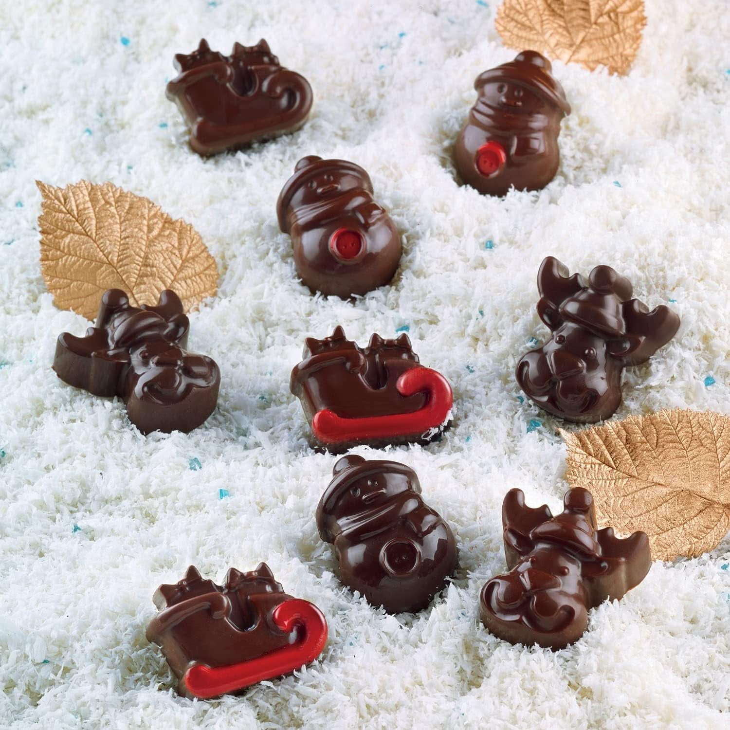 Silikomart 199194, voor chocoladepralines, wintermotief Kitchen Naty Shop