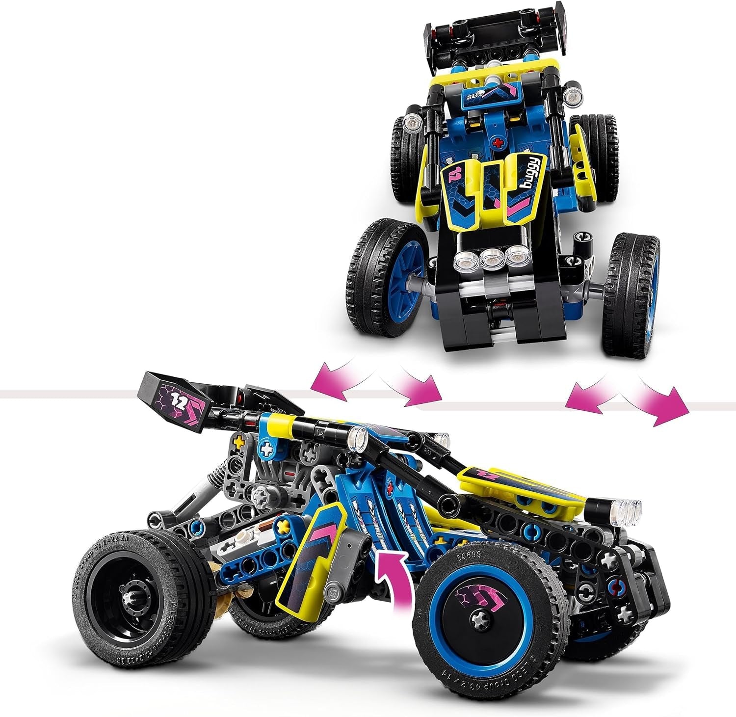LEGO Technic Offroad Racing Buggy Auto Speelgoed voor kinderen Buggy Racewagen Bouwpakket Cadeau voor jongens en meisjes 8 jaar oud Rallyautomodel 42164 Bouwsets