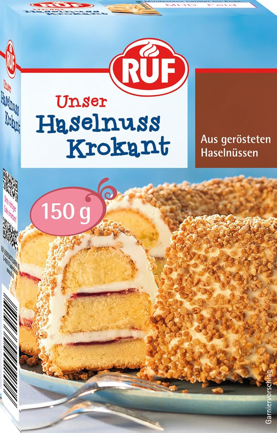 RUF Bros met gekarameliseerde hazelnoten, voor taarten van het type Krantz, 150 gram Naty Shop