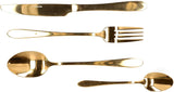 HOMLA Abele Besteckset voor vier personen 16-Teilig Edelstahl Hygienisch Elegant Leicht Zu Reinigen Gold Kitchen Naty Shop