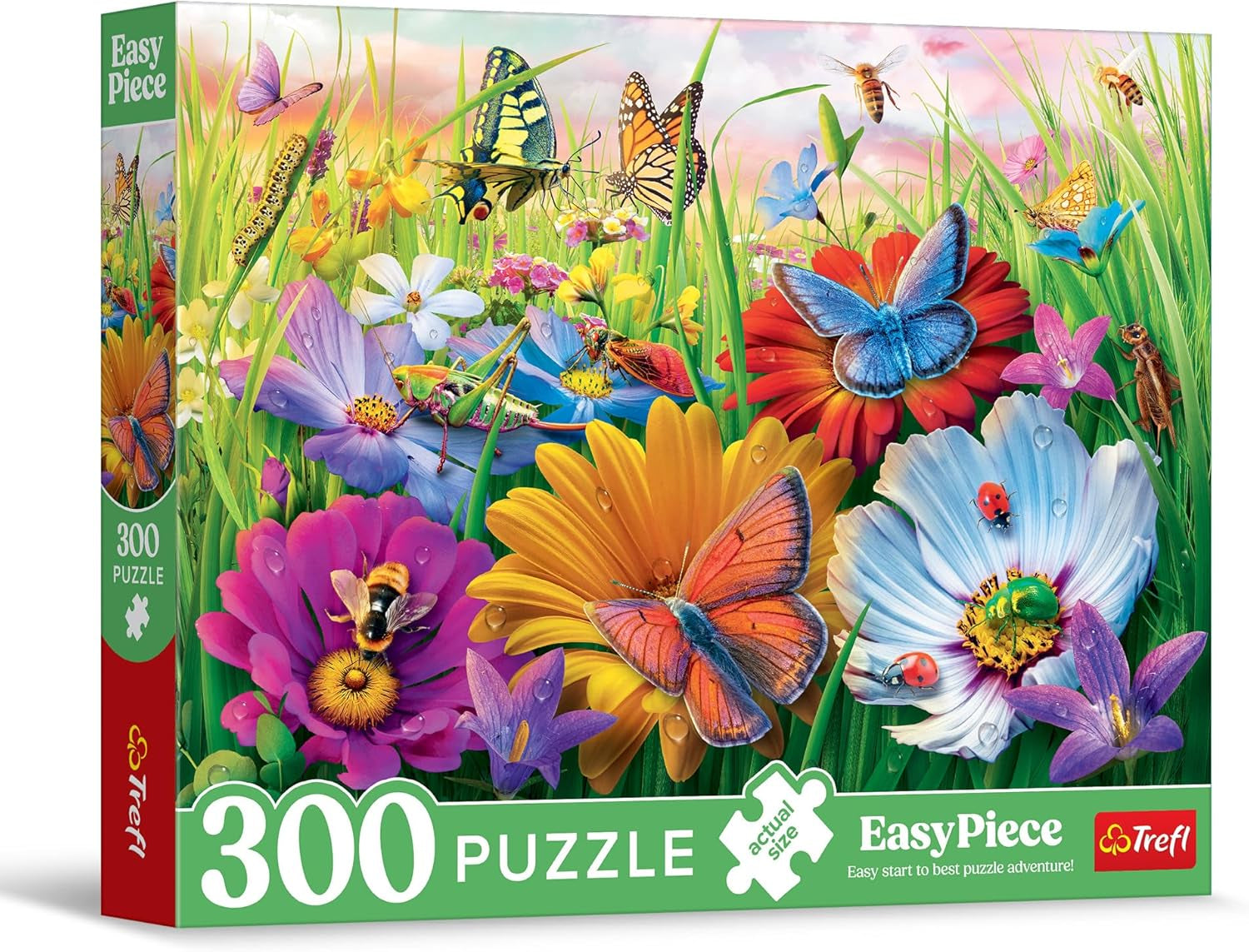 Trefl - Easypiece Puzzle: Insecten in de weide - 300 stukjes - grote stukken, gemakkelijk te puzzelen, voor volwassenen en kinderen vanaf 10 jaar Puzzel Naty Shop Standaard titel