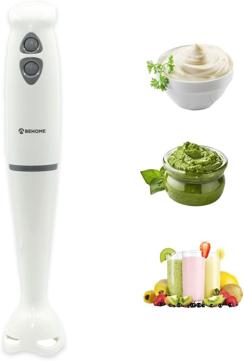 Stabmixer Elektrischer 250 Watt, Edelstahl-Mixer Met Abwaschbarem Stiel, Pürierstab Für Sauce, Püree, Babynahrung, Suppe, Smoothies Kitchen Naty Shop