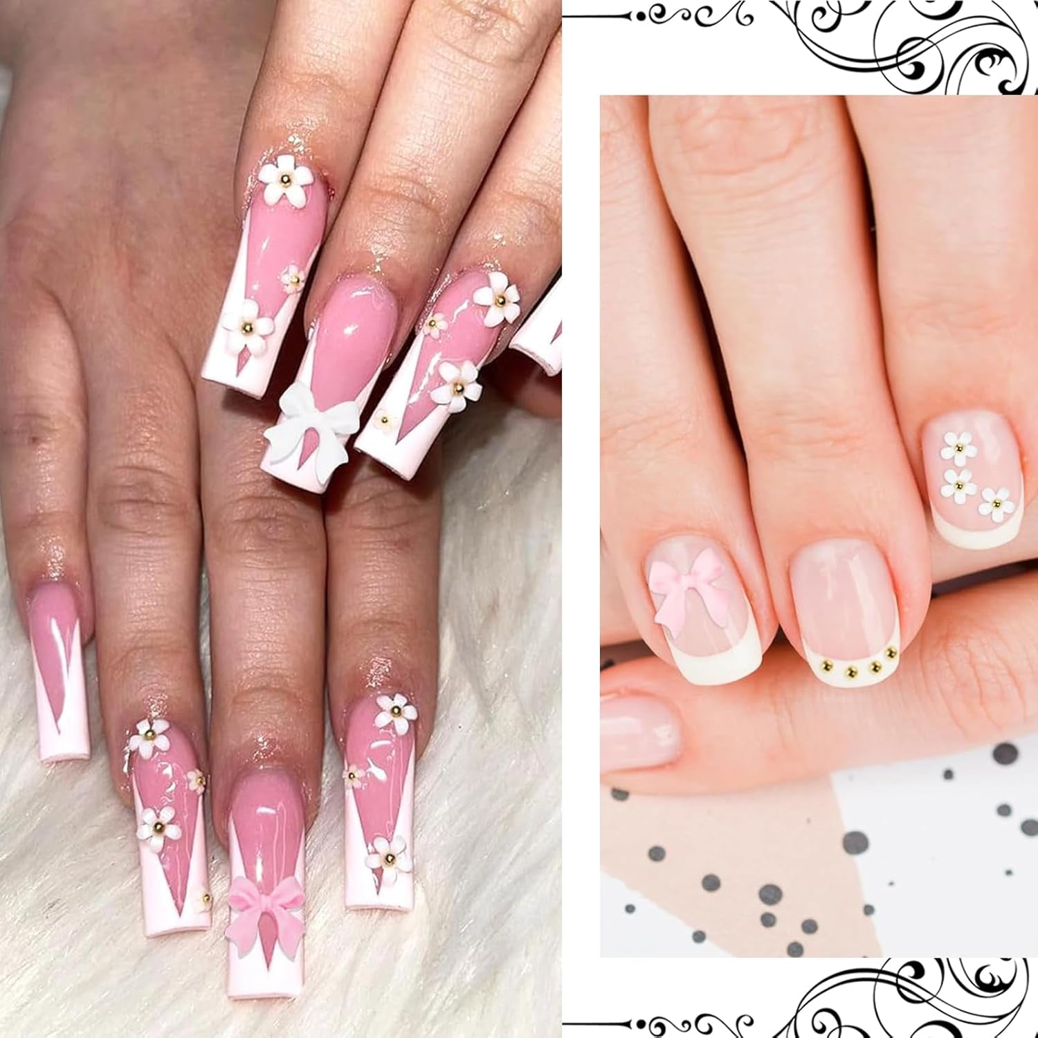 1 Karton Nail Art Charms, 3D Bloemen Nagelkunst Charms, Acryl Blumen Nagel Strass Mit Ornamenten, Nagel Edelsteine, Nagel Zubehör Für Mädchen, Nagelkunst Decoratie, DIY Handwerk Nail Design