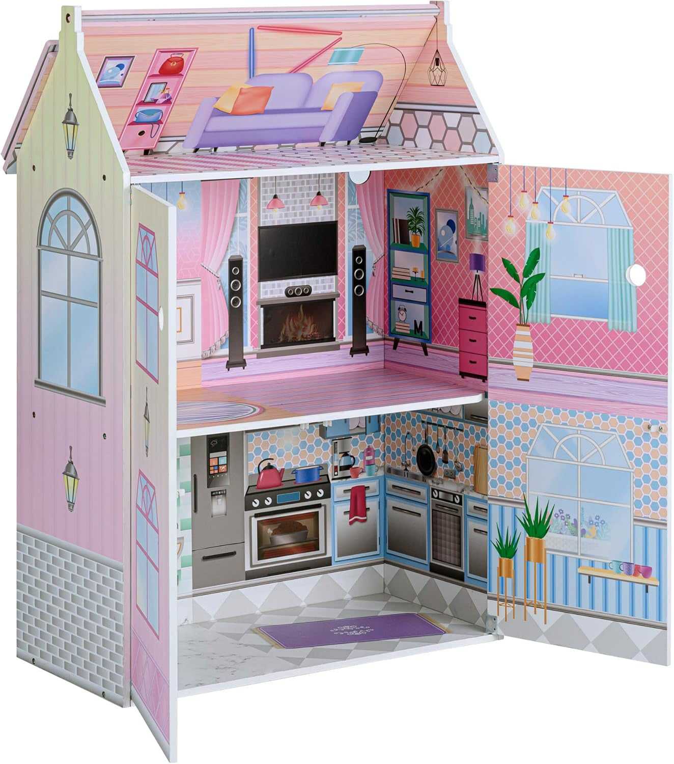 Olivias Little World Glasshouse Kids 12" poppenhuis en 10 popaccessoires 3,5" Multi Td-12518D poppenhuizen Naty Shop