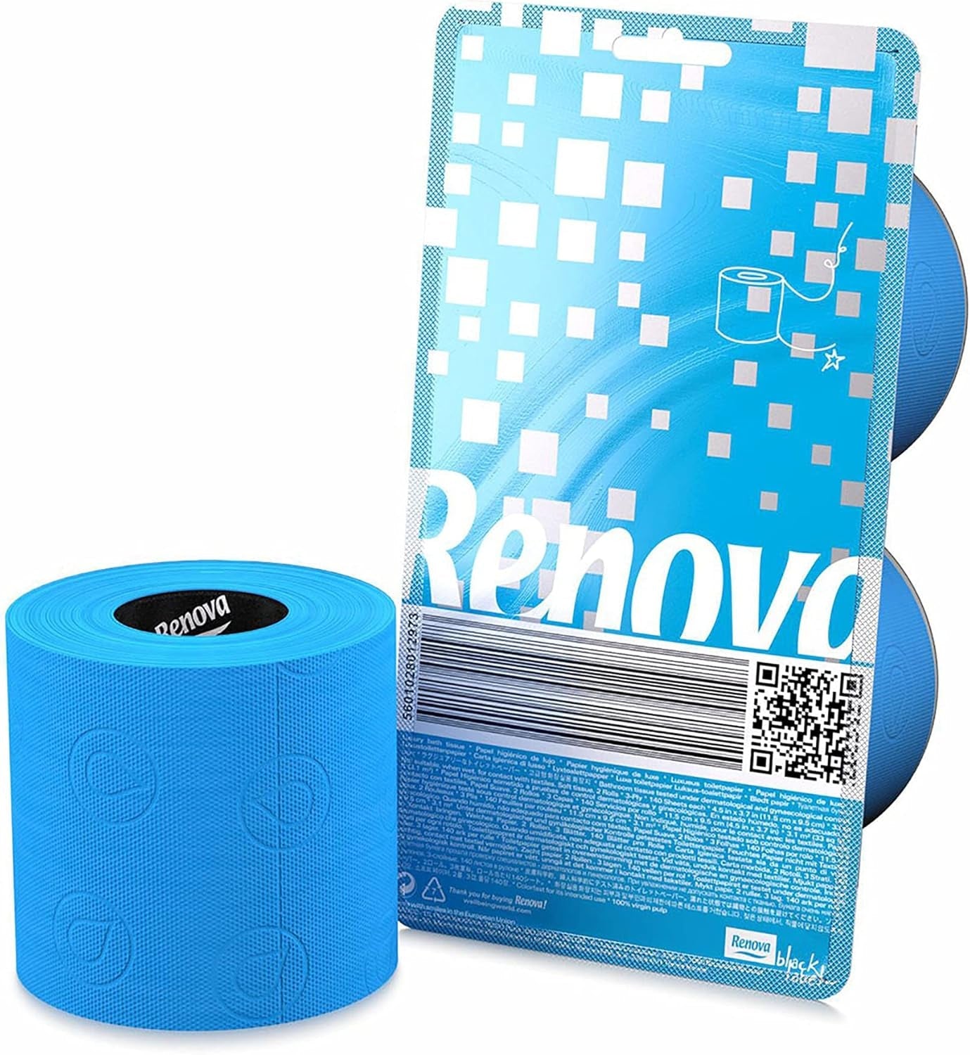 RENOVA toiletpapier, blauw, geschenkverpakking, 2 rollen (200064206)
