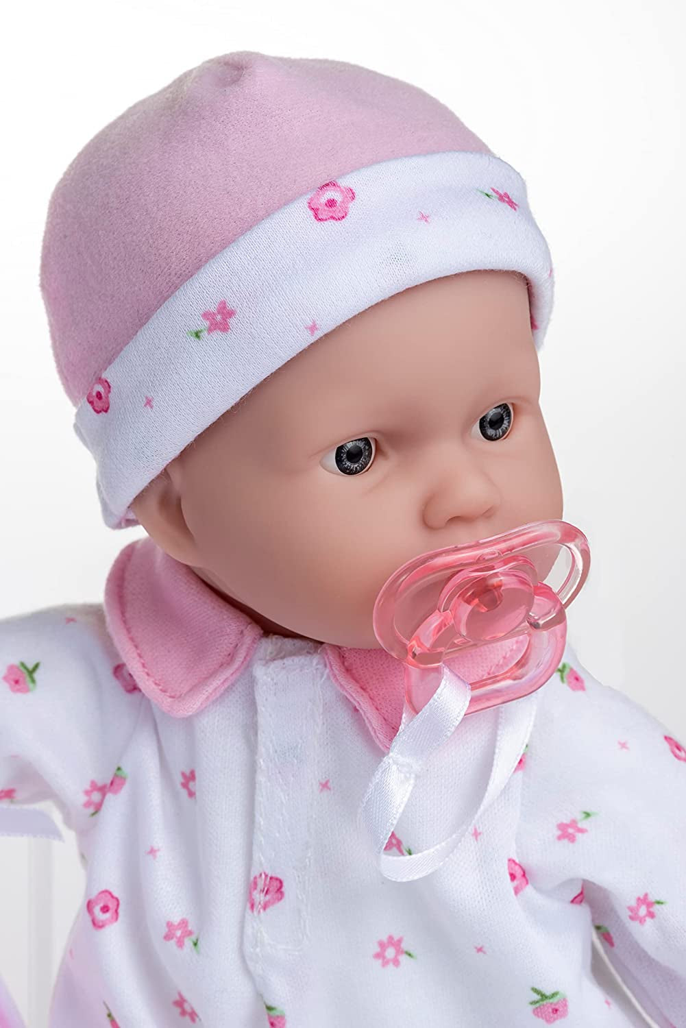 JC Toys La Baby Kaukasische babypopset - Zachte wasbare pop van 28 cm, afneembare roze outfit met hoed, deken en fopspeen, voor 12 maanden en ouder Poppen Naty Shop