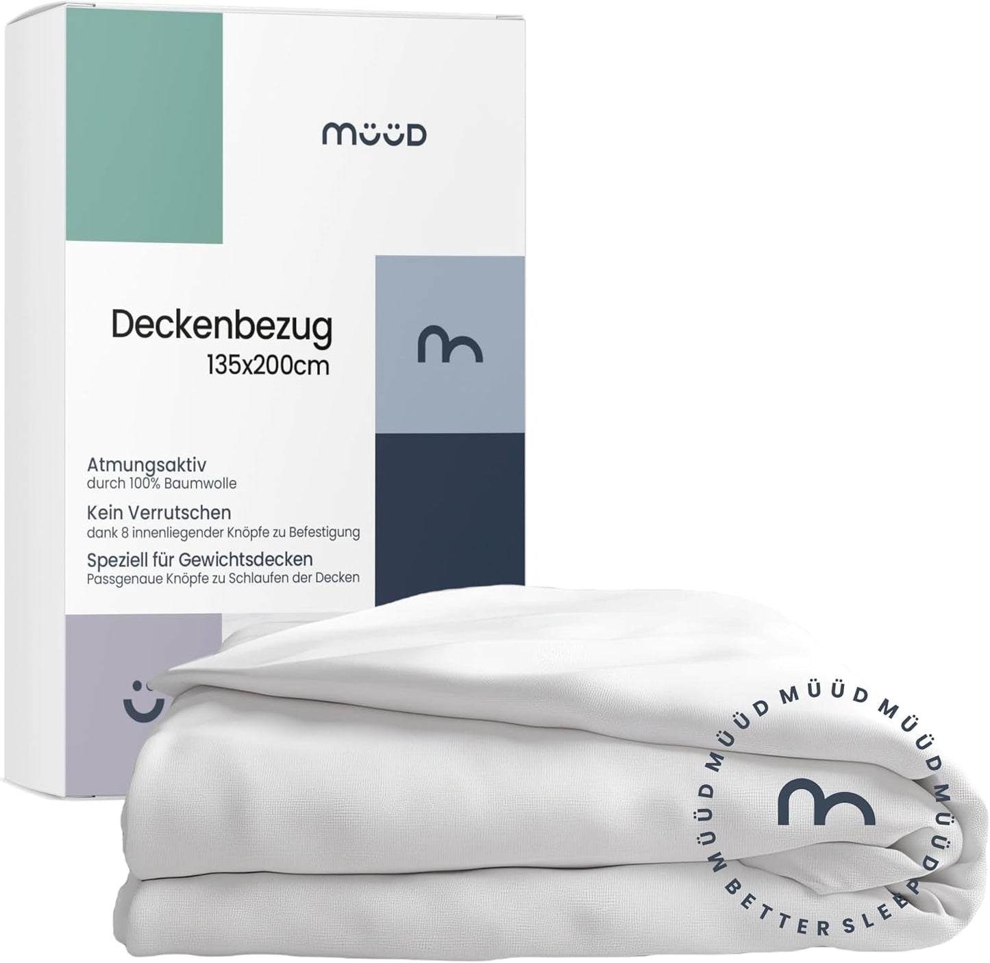 7 kg therapeutische deken I 135X200Cm I Voor een goede nachtrust I Hoogwaardige verzwaringsdeken van ademend katoen I Stressverlichtend en therapeutisch - Inclusief verpakkingsdoos met draaggreep Bedden en dekens Besuche den mÃ¼Ã¼d-Store Dekbedovertrek 700 gram