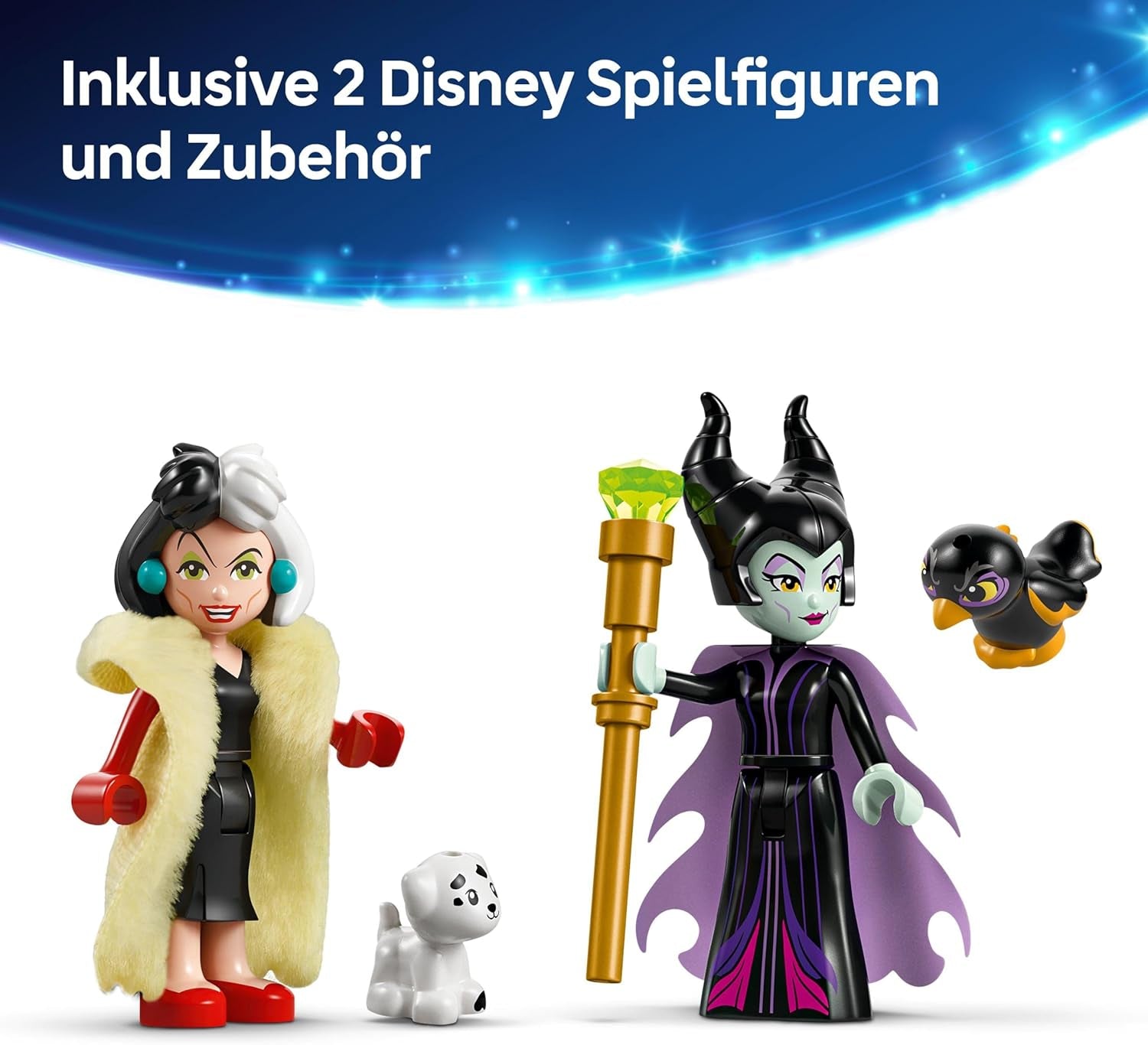 LEGO Ç€ Disney Villains The Dresses Of Maleficent en Cruella De Vil - Speelgoed voor jongens en meisjes vanaf 9 jaar - Incl. 2 minipoppetjes en 2 dierenfiguren - Verjaardagscadeau voor fans 43262 Bouwsets Besuche in LEGO-Store