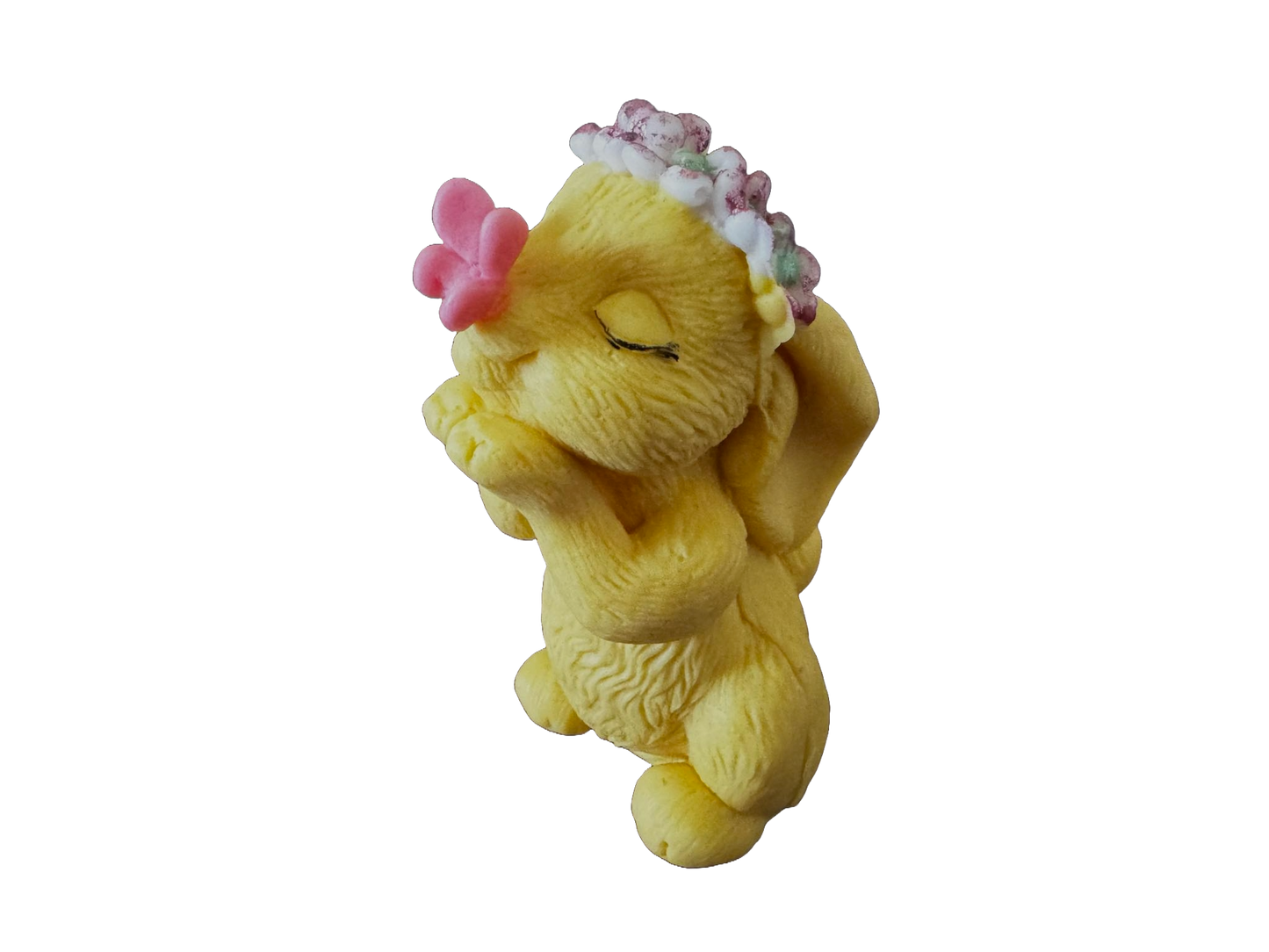 Eetbare decoratie van suikerpasta, Konijn met vlinder Decoraties van Naty Shop Sugar Paste