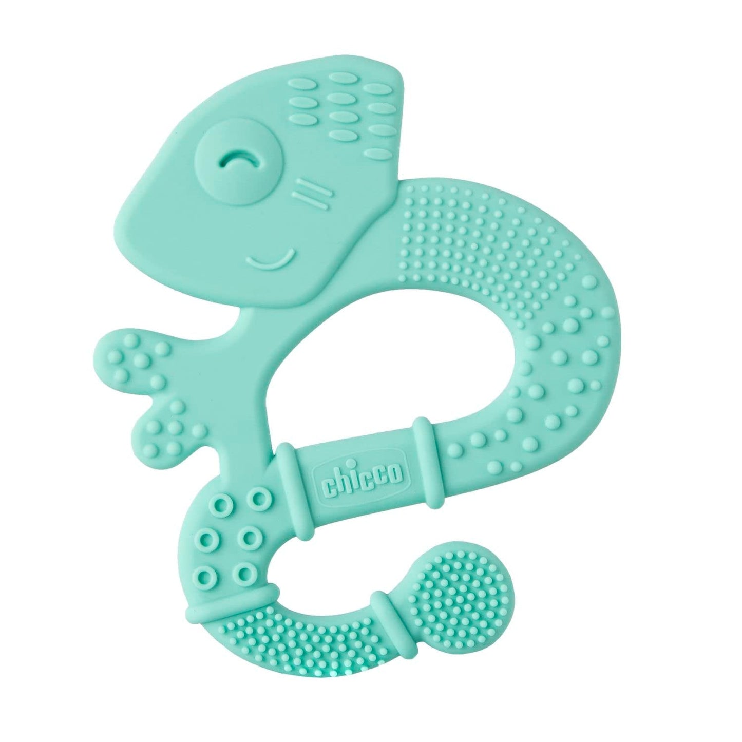 Chicco Soft&Clean bijtring hagedis, blauw, 2M+