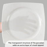 Karaca Jamie White Serviesset voor 12 personen, 52-delig - Elegant porseleinen servies voor 12 personen | Inclusief borden, kopjes, kommen |