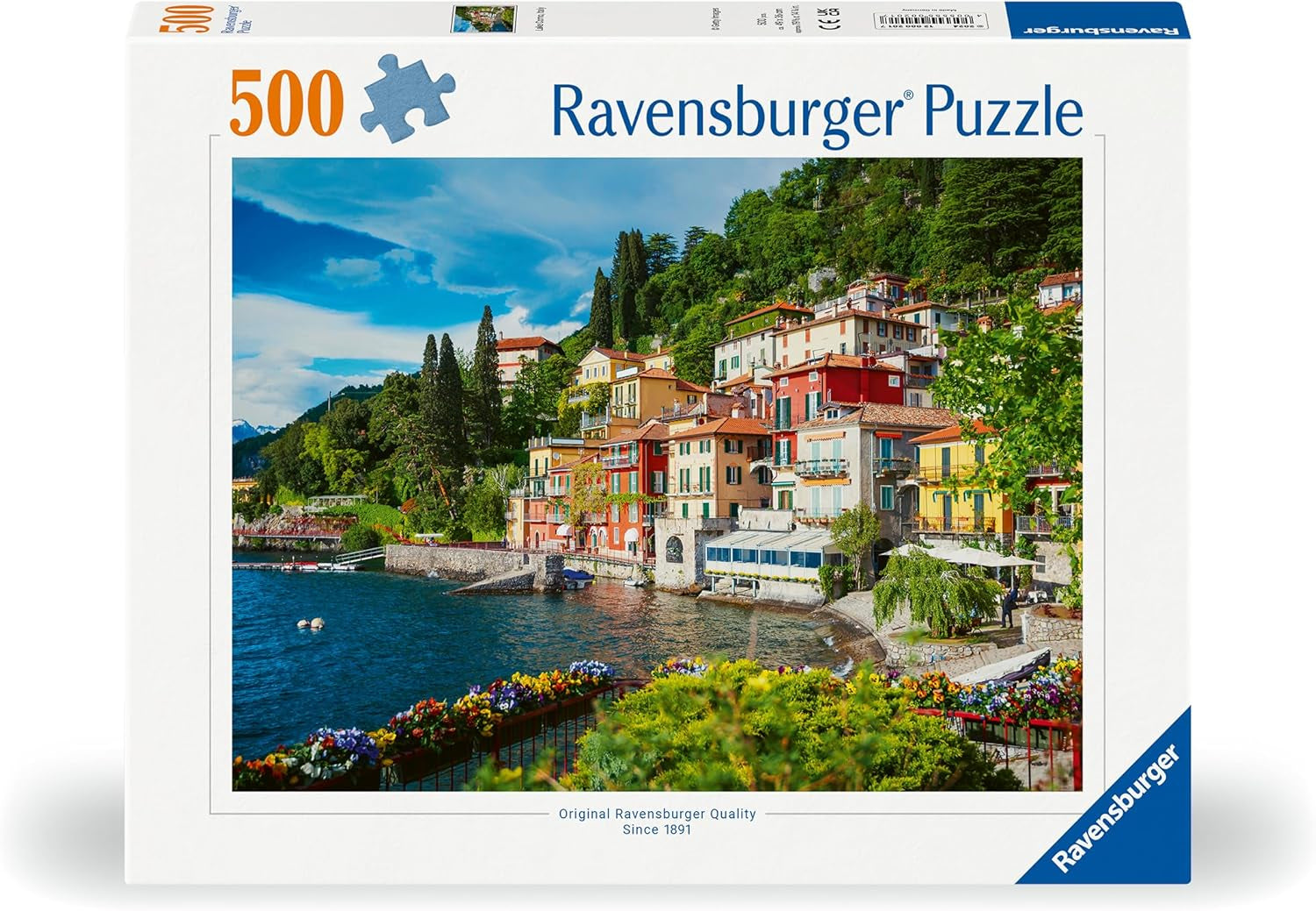 Ravensburger Puzzel 12000201 - Comomeer, Italië - Legpuzzel van 500 stukjes voor volwassenen en kinderen vanaf 10 jaar, landschapspuzzel met Italiaanse motieven Puzzel Naty Shop