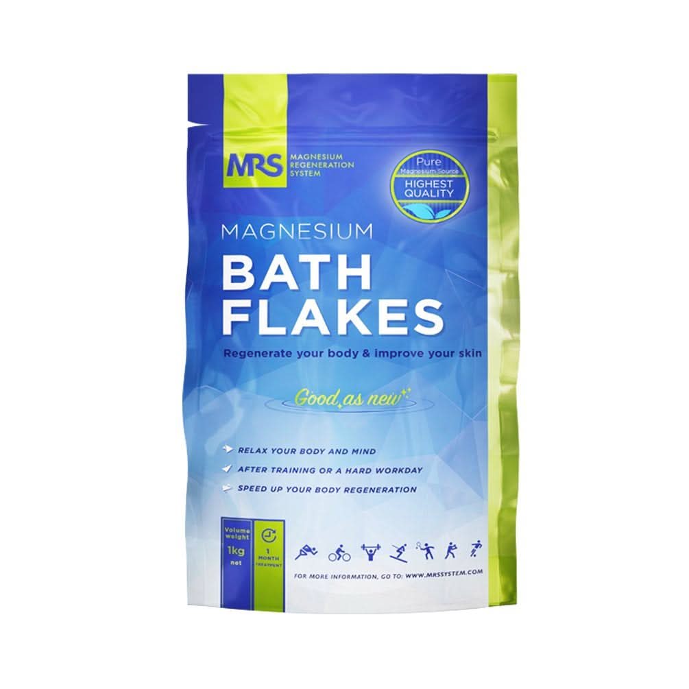 MRS 100% natuurlijke magnesiumchloridevlokken - ideaal badzout voor een voetenbad, vol bad en tegen magnesiumtekort - 4 Kg Douche en Bad Naty Shop