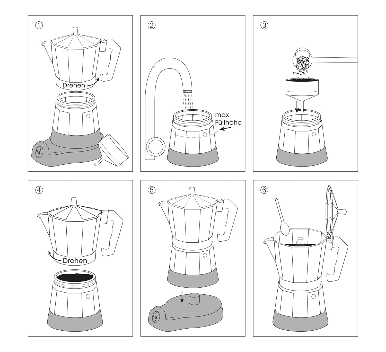 Cilio Classico espressomachine voor 6 kopjes | elektrisch 480W | Ø 11,5 cm Hoogte: 25 cm | aluminium | rood | geïntegreerde kookplaat | met warmteopslagfunctie en reduceerfilter | voor reizen of kamperen