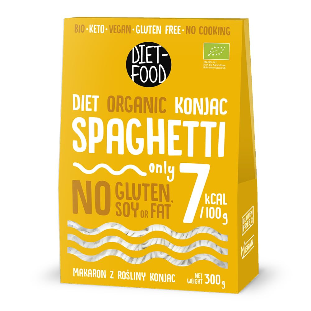 DIET-FOOD Biologische Shirataki Konjac Instant Rijst, Koolhydraatarm, Caloriearm, Veganistisch, Vetvrij, Sojavrij, Glutenvrij, Keto-vriendelijk, Afslankend, 300 Gram