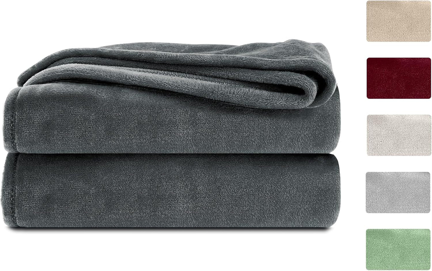 Komfortec donzige deken, comfortabele deken, fleecedeken, Oeko-Tex gecertificeerd, superzacht, 150X200 Cm, 260 G/M², beige Bedden en Dekens Besuche den Komfortec-Store Antraciet 220 X 240 Cm