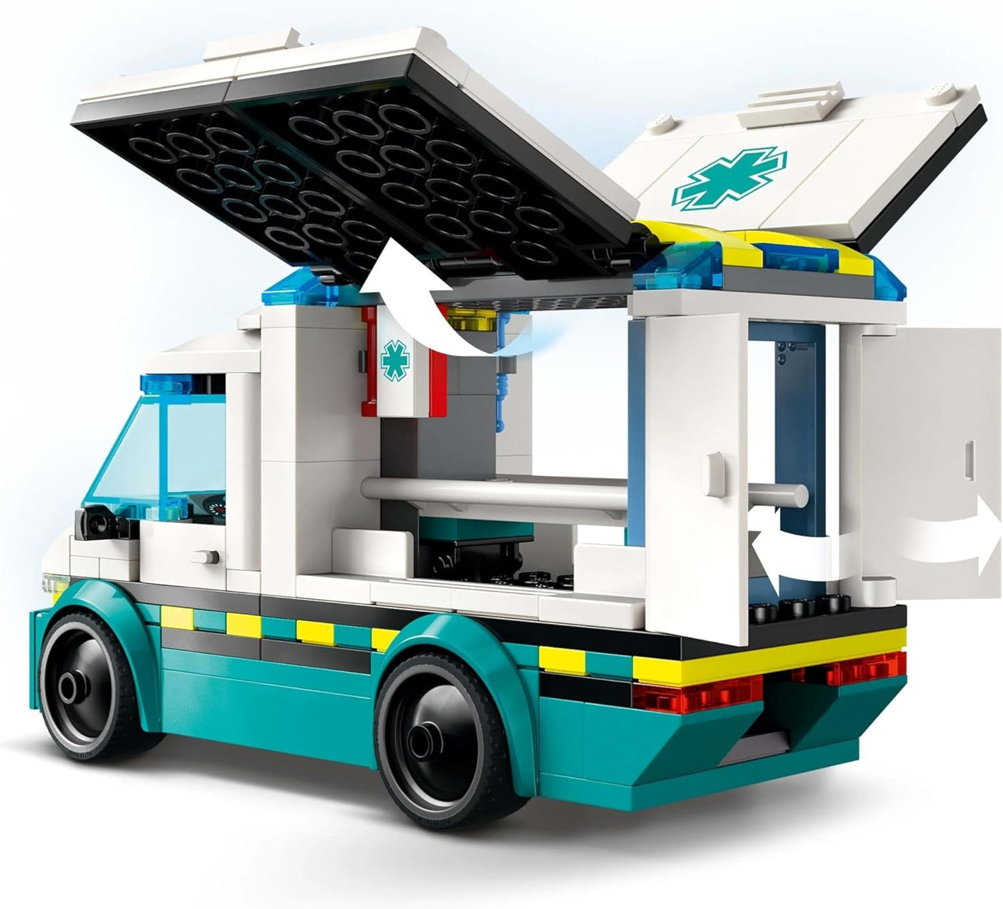 LEGO City Ambulance - speelgoed met 2 minifiguren (skateboarder en chauffeur) - educatief speelgoed voor jongens en meisjes vanaf 5 jaar - cadeau-ideeën voor verjaardagen en feestdagen 60451 Bouwsets Besuche den LEGO-Store