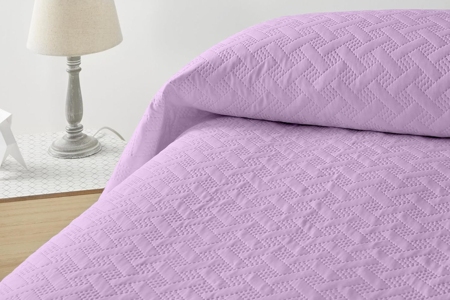 LISO - Bedsprei voor 105 Cm - Bouti Bedsprei - Lente en Zomer - 200X260 Cm - Roze Bedden en Dekens Besuche den Degrees home-Store Paars Bed 135 Cm