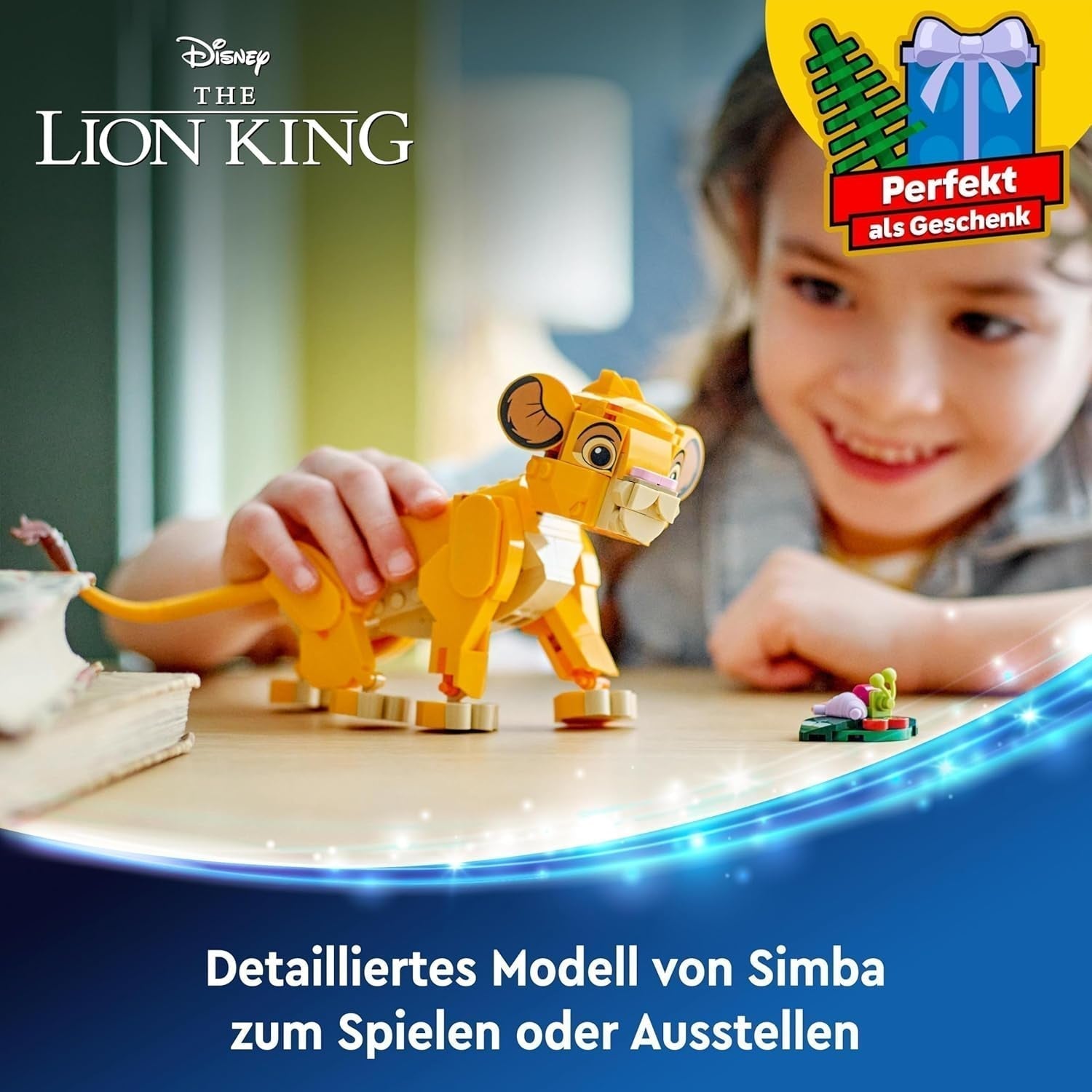 LEGO Ç€ Disney Simba, de welp van de leeuwenkoning, bouwspeelgoed voor kinderen, fantasiespeelset met de figuur van de leeuw, cool cadeau-idee voor meisjes en jongens vanaf 6 jaar, kinderspeelgoed 43243 Bouwsets Beuche den LEGO-Store
