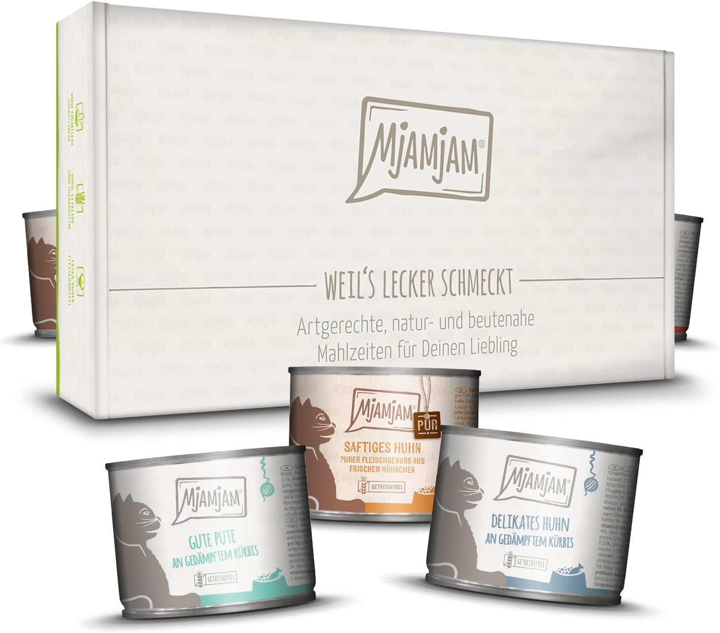 MjAMjAM - Premium natvoer voor katten - Delicious Box 12 Pack (12 x 200g) Graanvrij met extra vlees