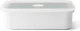 Geëmailleerd vacuüm-voedselbewaarblik | XL| 1,85L | 23,5 x 17,5 x 7 cm | houdt voedsel veel langer vers | beschermt voedsel tegen bacteriën en schimmels | zonder vacuümpomp Voedselbewaardozen Naty Shop Flat Xl