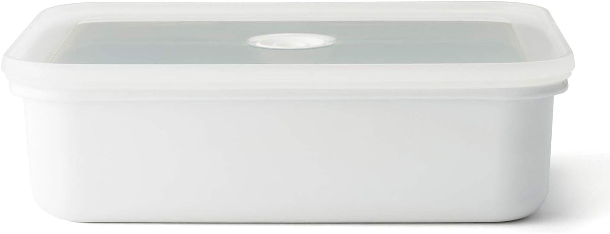 Geëmailleerd vacuüm-voedselbewaarblik | XL| 1,85L | 23,5 x 17,5 x 7 cm | houdt voedsel veel langer vers | beschermt voedsel tegen bacteriën en schimmels | zonder vacuümpomp Voedselbewaardozen Naty Shop Flat Xl