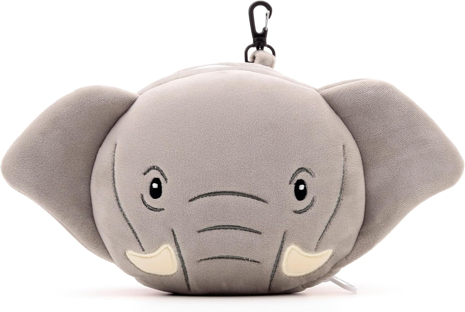 Reiskussen, rond, pluche, olifant en oogmasker, unisex, één maat, unisex, taille Unieke reiskussens Naty Shop