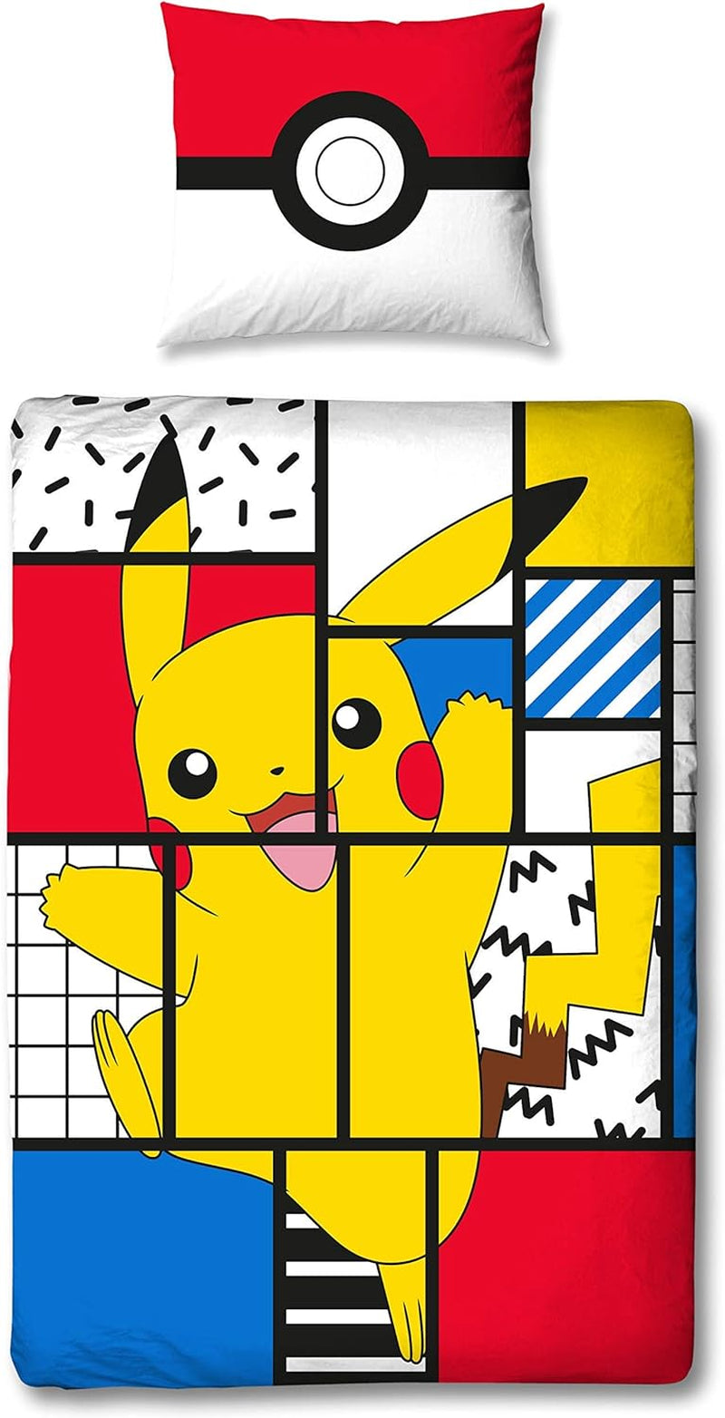 Beddengoed voor tieners en kinderen, Pikachu, 100% katoen Beddengoed - kinderen Naty Shop Standaardtitel