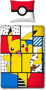 Beddengoed voor tieners en kinderen, Pikachu, 100% katoen Beddengoed - kinderen Naty Shop Standaardtitel