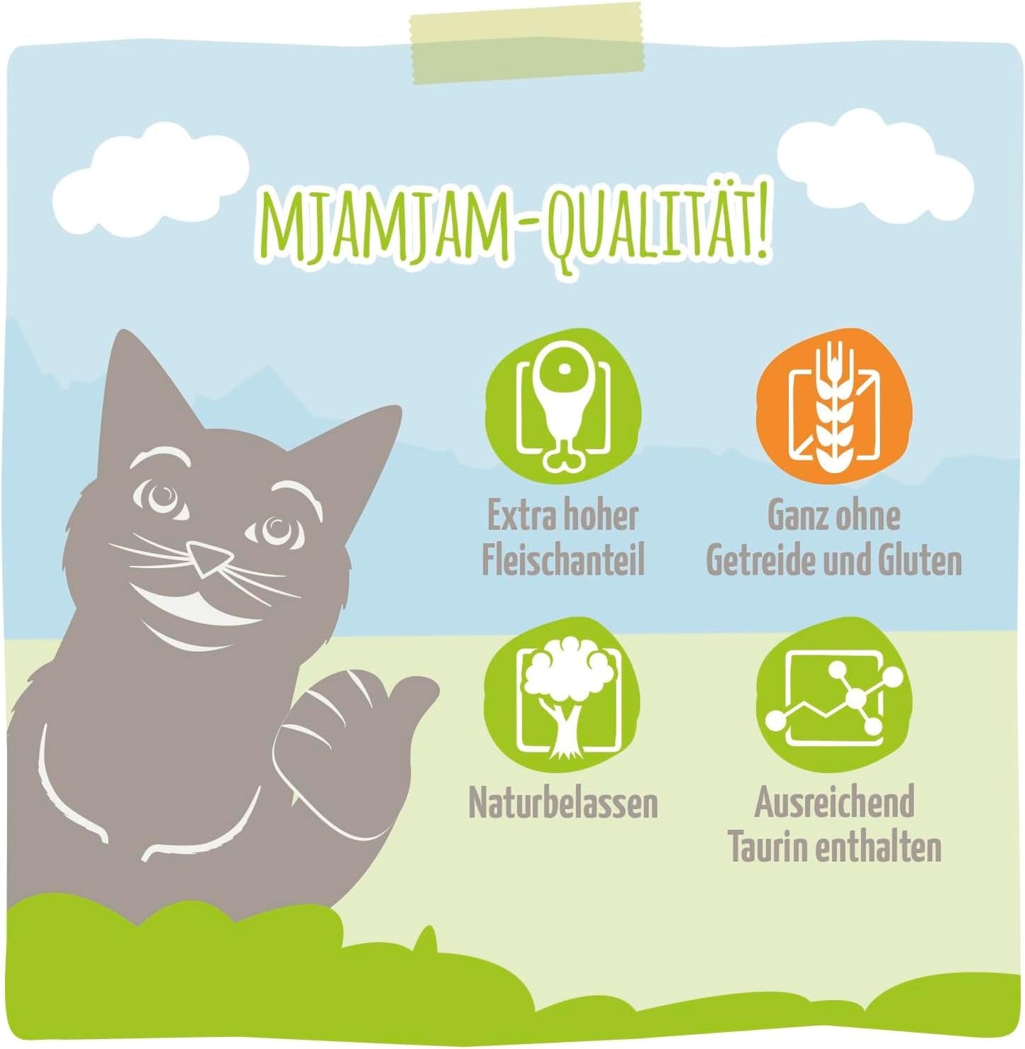 MjAMjAM - Premium natvoer voor katten - Delicious Box 12 Pack (12 x 200g) Graanvrij met extra vlees